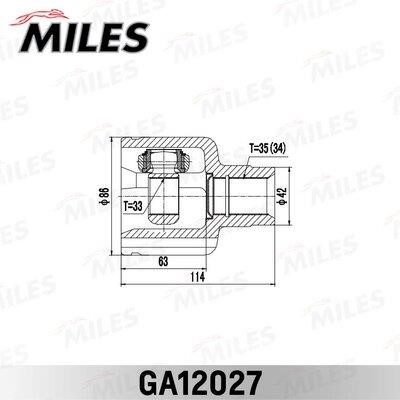 Miles GA12027 Joint kit, drive shaft GA12027: Buy near me in Poland at 2407.PL - Good price!