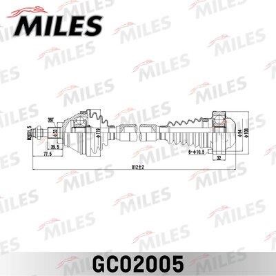 Miles GC02005 Drive shaft GC02005: Buy near me in Poland at 2407.PL - Good price!