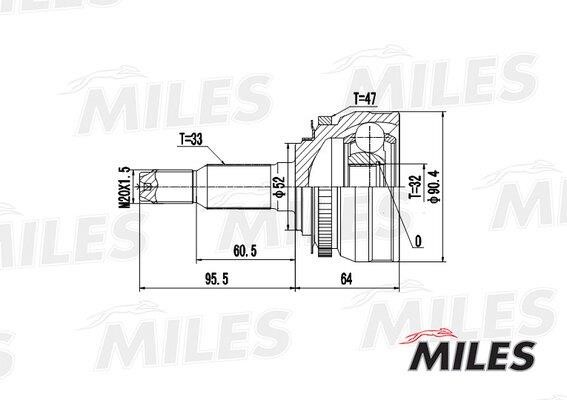 Miles GA20083 Joint kit, drive shaft GA20083: Buy near me in Poland at 2407.PL - Good price!