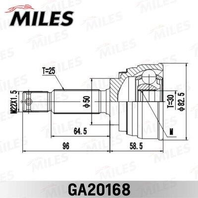 Miles GA20168 Joint kit, drive shaft GA20168: Buy near me in Poland at 2407.PL - Good price!