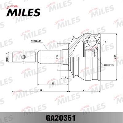 Miles GA20361 Joint kit, drive shaft GA20361: Buy near me in Poland at 2407.PL - Good price!