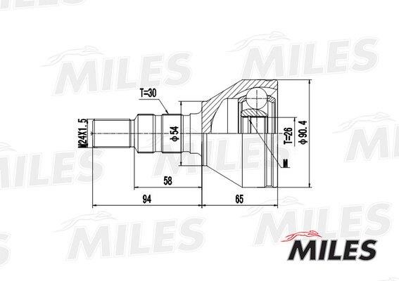 Miles GA20351 Joint kit, drive shaft GA20351: Buy near me in Poland at 2407.PL - Good price!