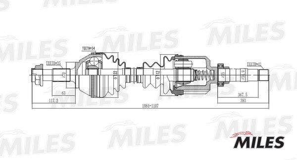 Miles GC02147 Вал приводной GC02147: Отличная цена - Купить в Польше на 2407.PL!