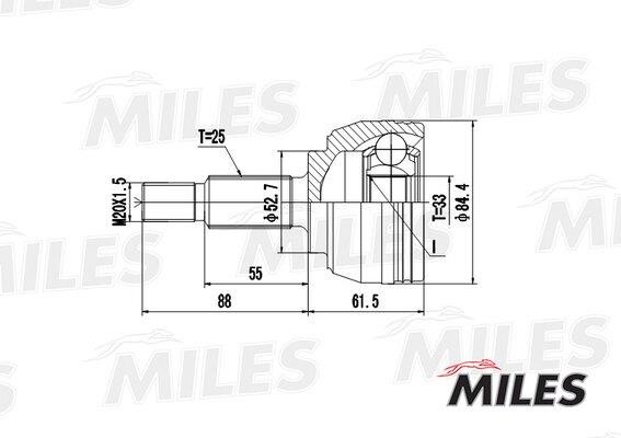 Miles GA20401 Joint Kit, drive shaft GA20401: Buy near me in Poland at 2407.PL - Good price!