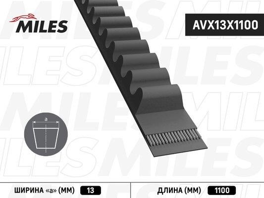 Miles AVX13X1100 V-belt AVX13X1100: Buy near me in Poland at 2407.PL - Good price!