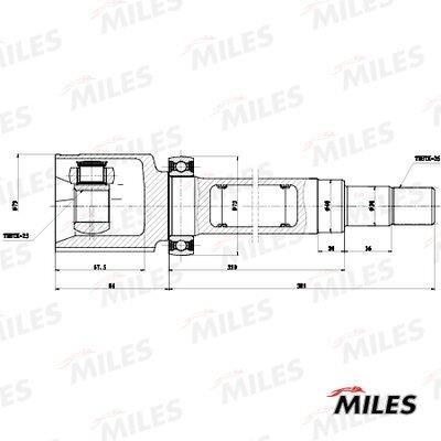 Miles GA12078 CV joint GA12078: Buy near me in Poland at 2407.PL - Good price!