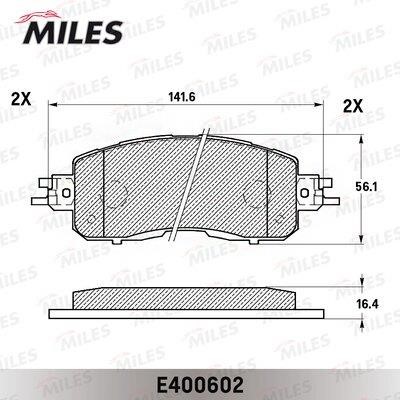 Miles E400602 Brake Pad Set, disc brake E400602: Buy near me in Poland at 2407.PL - Good price!
