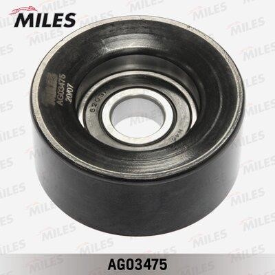 Miles AG03475 Tensioner pulley, v-ribbed belt AG03475: Buy near me in Poland at 2407.PL - Good price!