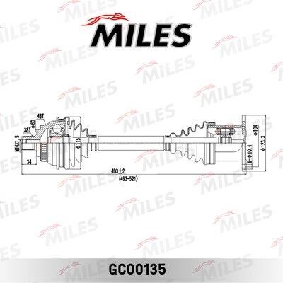 Miles GC00135 Drive shaft GC00135: Buy near me at 2407.PL in Poland at an Affordable price!
