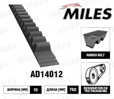 Miles AD14012 V-belt AD14012: Buy near me at 2407.PL in Poland at an Affordable price!