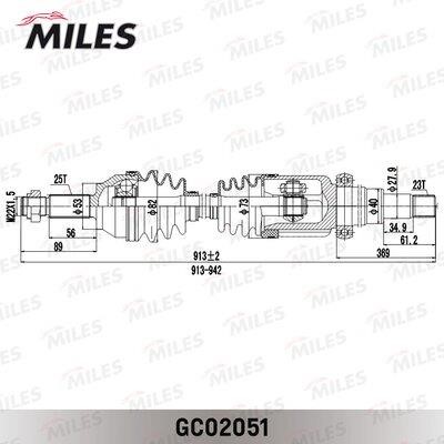 Miles GC02051 Вал приводной GC02051: Отличная цена - Купить в Польше на 2407.PL!