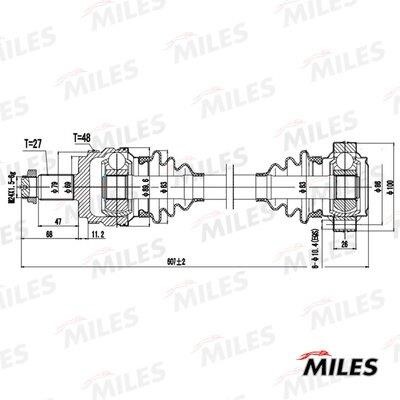 Miles GC01024 Drive shaft GC01024: Buy near me in Poland at 2407.PL - Good price!