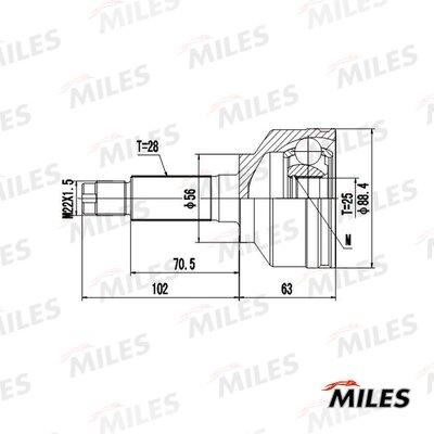 Miles GA20682 Joint kit, drive shaft GA20682: Buy near me in Poland at 2407.PL - Good price!