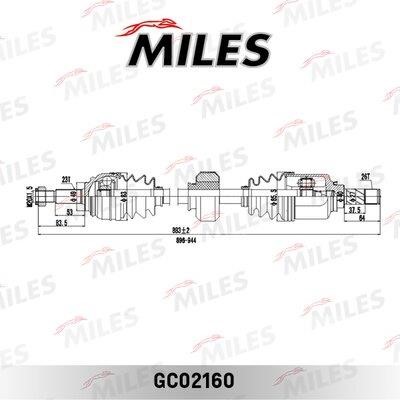 Miles GC02160 Вал привідний GC02160: Приваблива ціна - Купити у Польщі на 2407.PL!