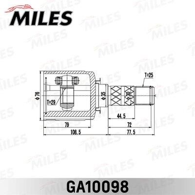 Miles GA10098 Joint kit, drive shaft GA10098: Buy near me in Poland at 2407.PL - Good price!
