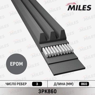 Miles 3PK860 V-Ribbed Belt 3PK860: Buy near me in Poland at 2407.PL - Good price!