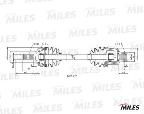 Miles GC02056 Вал приводной GC02056: Отличная цена - Купить в Польше на 2407.PL!