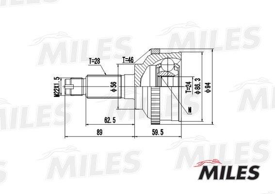 Miles GA20180 Joint kit, drive shaft GA20180: Buy near me in Poland at 2407.PL - Good price!