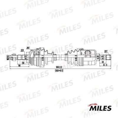 Miles GC01085 Drive shaft GC01085: Buy near me in Poland at 2407.PL - Good price!