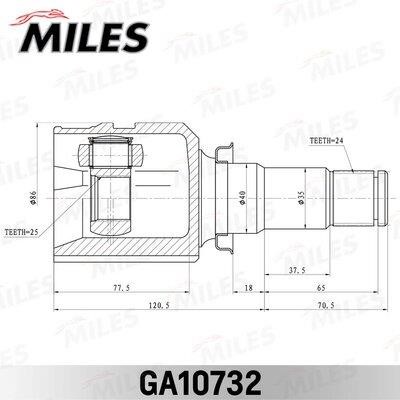 Miles GA10732 Joint kit, drive shaft GA10732: Buy near me in Poland at 2407.PL - Good price!