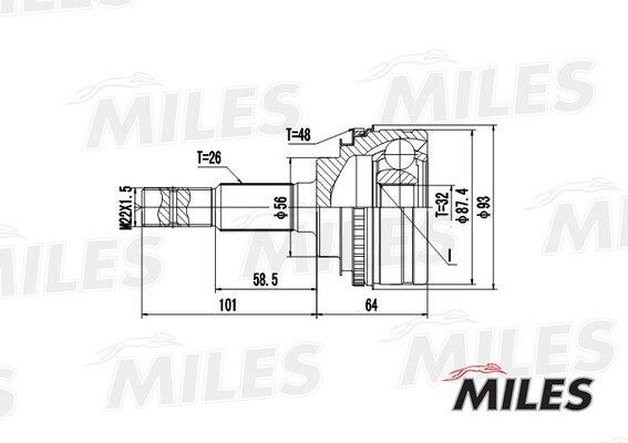Miles GA20461 Joint kit, drive shaft GA20461: Buy near me in Poland at 2407.PL - Good price!