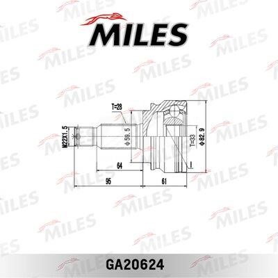 Miles GA20624 Joint kit, drive shaft GA20624: Buy near me in Poland at 2407.PL - Good price!