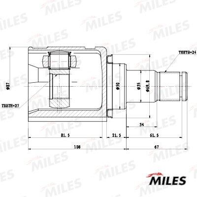 Miles GA11068 ШРУС GA11068: Отличная цена - Купить в Польше на 2407.PL!