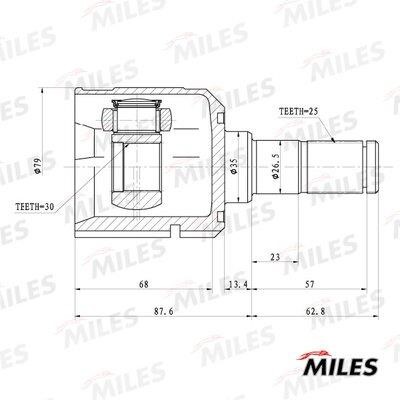 Miles GA10066 Joint kit, drive shaft GA10066: Buy near me at 2407.PL in Poland at an Affordable price!