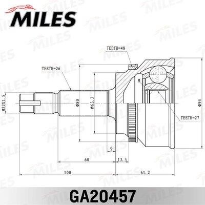 Miles GA20457 Gelenksatz, antriebswelle GA20457: Kaufen Sie zu einem guten Preis in Polen bei 2407.PL!