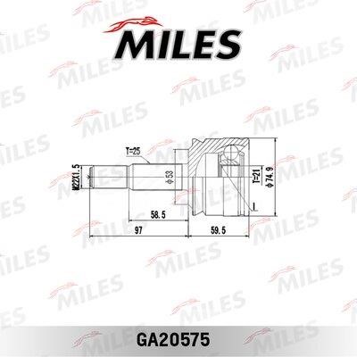 Miles GA20575 Joint kit, drive shaft GA20575: Buy near me at 2407.PL in Poland at an Affordable price!