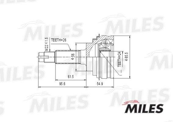 Miles GA20497 Joint kit, drive shaft GA20497: Buy near me at 2407.PL in Poland at an Affordable price!