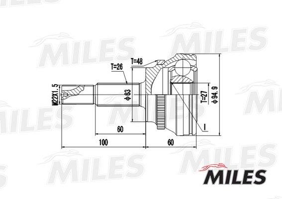 Miles GA20498 Gelenksatz, antriebswelle GA20498: Bestellen Sie in Polen zu einem guten Preis bei 2407.PL!
