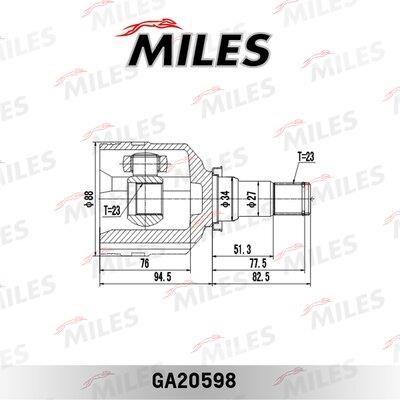 Miles GA20598 Joint, drive shaft GA20598: Buy near me in Poland at 2407.PL - Good price!