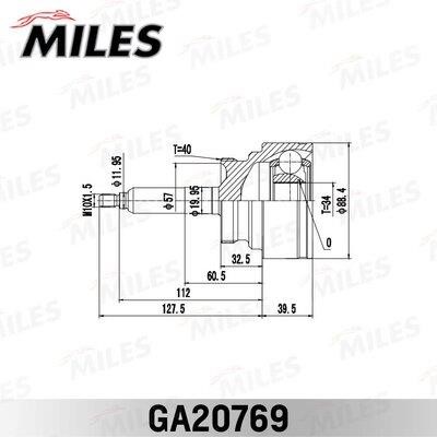 Miles GA20769 Joint kit, drive shaft GA20769: Buy near me in Poland at 2407.PL - Good price!