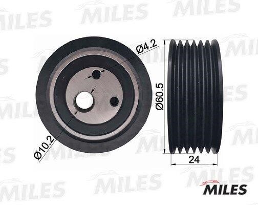 Miles AG03042 Tensioner pulley, v-ribbed belt AG03042: Buy near me at 2407.PL in Poland at an Affordable price!