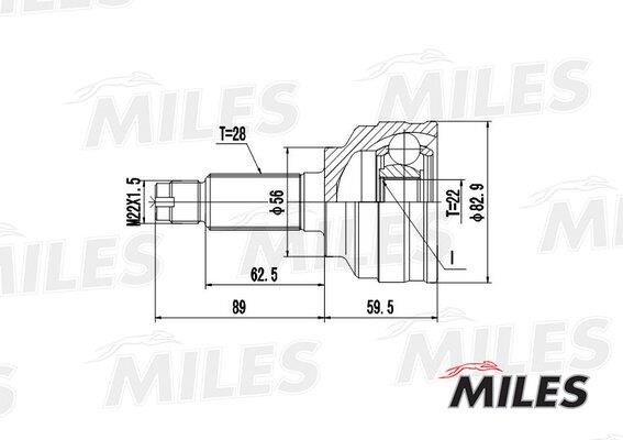 Miles GA20226 Шарнір рівних кутових швидкостей (ШРКШ) GA20226: Приваблива ціна - Купити у Польщі на 2407.PL!