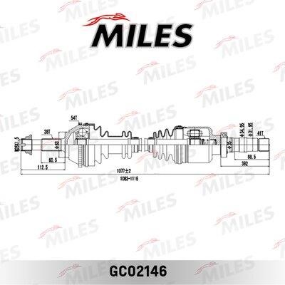 Miles GC02146 Вал приводной GC02146: Отличная цена - Купить в Польше на 2407.PL!