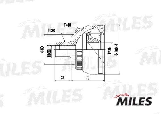 Miles GA20525 Joint kit, drive shaft GA20525: Buy near me in Poland at 2407.PL - Good price!
