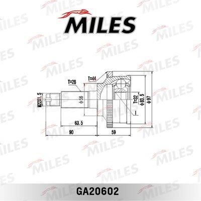 Miles GA20602 ШРУС GA20602: Отличная цена - Купить в Польше на 2407.PL!