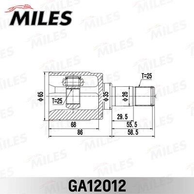 Miles GA12012 ШРУС GA12012: Отличная цена - Купить в Польше на 2407.PL!