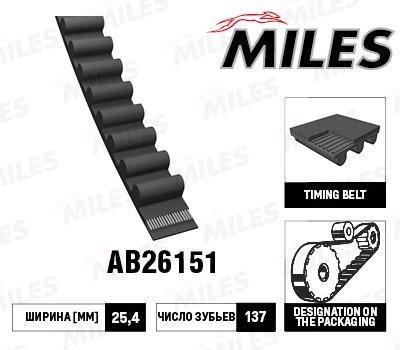 Miles AB26151 Timing belt AB26151: Buy near me in Poland at 2407.PL - Good price!