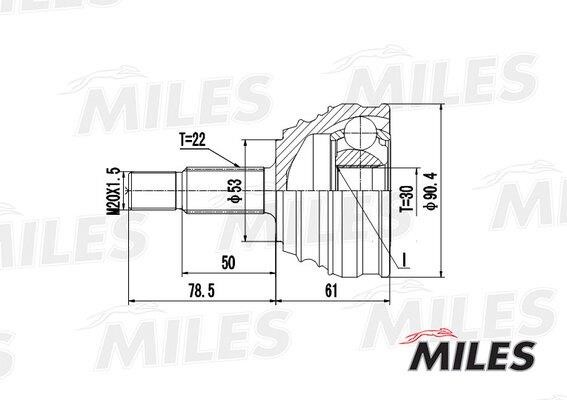 Miles GA20517 Шарнир равных угловых скоростей (ШРУС) GA20517: Отличная цена - Купить в Польше на 2407.PL!