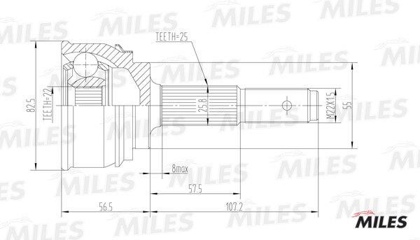 Miles GA20282 Przegub homokinetyczny GA20282: Dobra cena w Polsce na 2407.PL - Kup Teraz!