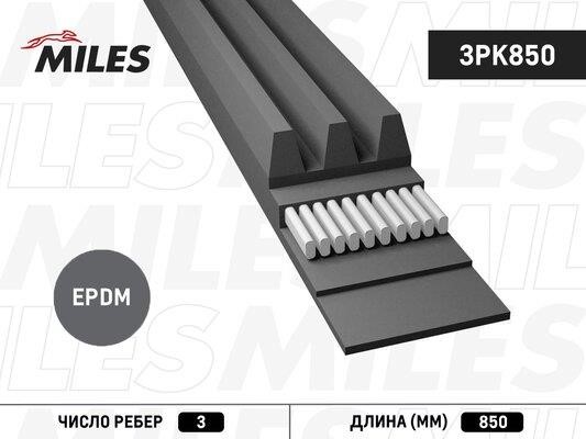 Miles 3PK850 V-Ribbed Belt 3PK850: Buy near me in Poland at 2407.PL - Good price!