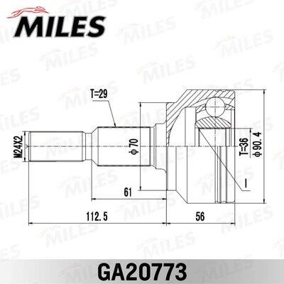 Miles GA20773 Joint kit, drive shaft GA20773: Buy near me in Poland at 2407.PL - Good price!