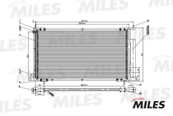 Miles ACCB020 Радиатор кондиционера (Конденсатор) ACCB020: Отличная цена - Купить в Польше на 2407.PL!