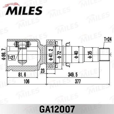 Miles GA12007 Gelenksatz, antriebswelle GA12007: Kaufen Sie zu einem guten Preis in Polen bei 2407.PL!