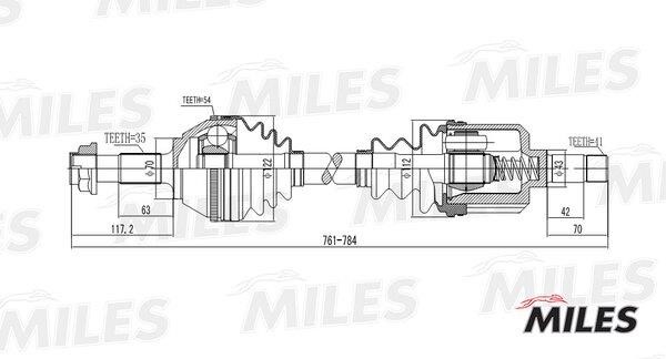 Miles GC01147 Вал приводной GC01147: Купить в Польше - Отличная цена на 2407.PL!