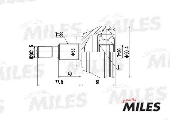 Miles GA20021 CV joint GA20021: Buy near me in Poland at 2407.PL - Good price!