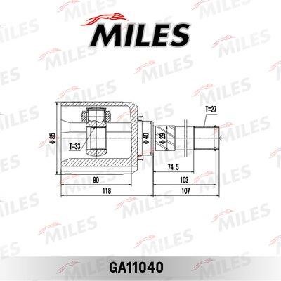 Miles GA11040 Joint kit, drive shaft GA11040: Buy near me at 2407.PL in Poland at an Affordable price!
